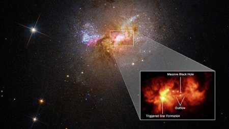 Впервые найдена черная дыра, которая создает звезды, а не поглощает их