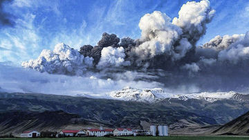 Облако пепла от исландского вулкана продолжает расти