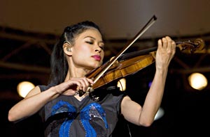 Ванессе Мэй понравилось работать со струнной группой Президентского оркестра Беларуси