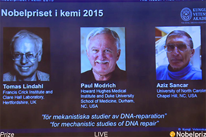 Нобелевская премия по химии присуждена за починку ДНК
