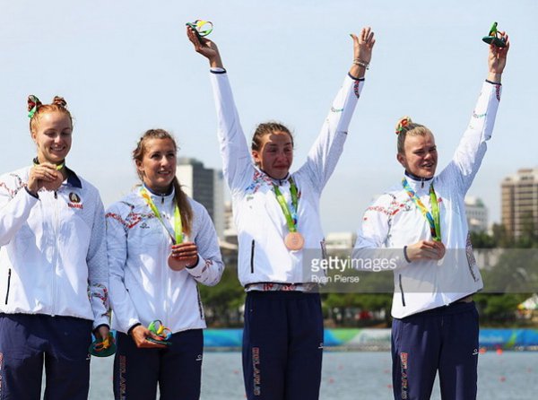 Женская белорусская байдарка-четверка завоевала бронзу Олимпиады в Рио
