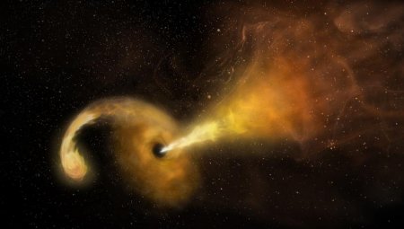 Черная дыра, уничтожившая звезду, попала в объектив камер
