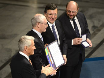 Лидерам Евросоюза вручили Нобелевскую премию мира