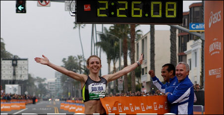 Белоруска с национальным рекордом выиграла международный марафон в Лос-Анджелесе