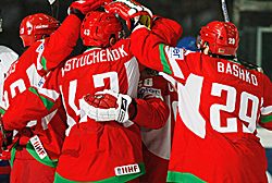 Белорусские хоккеисты обыграли швейцарцев в канадском Виннипеге