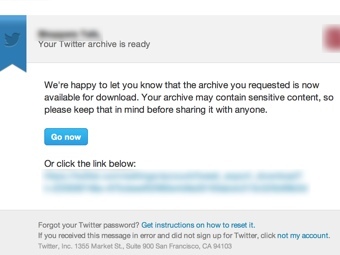 Twitter разрешил части пользователей скачать архив твитов