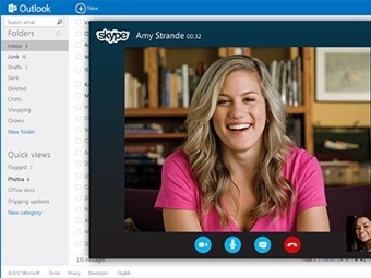 Microsoft запустила почту Outlook с видеочатом от Skype