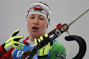 Домрачева заняла 3-е место в спринте на этапе Кубка мира в Антхольце