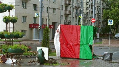 Ураганный ветер наломал дров в Витебске