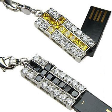 Сверкающая флешка-украшение Crystal Cross USB Flash Drive